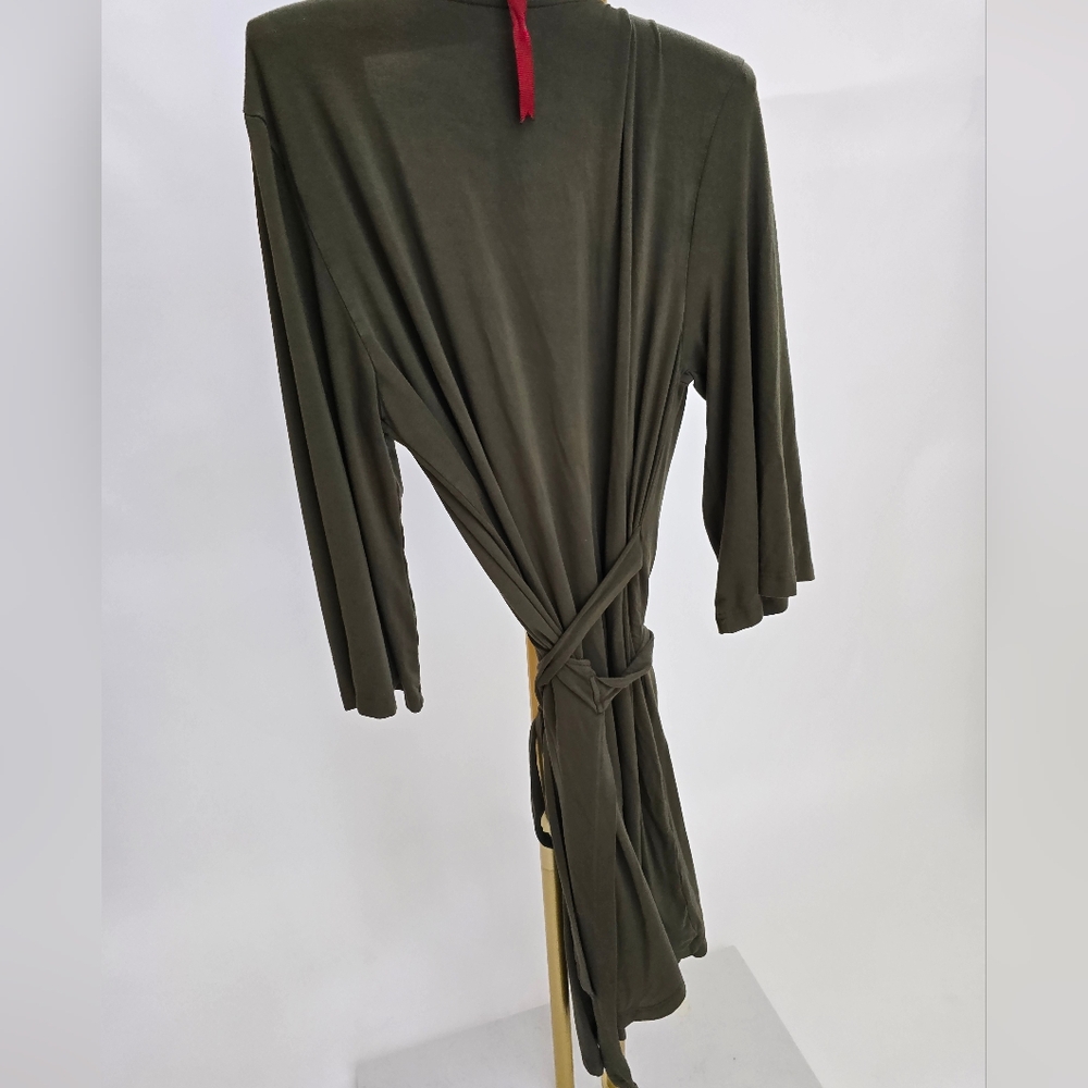 Caden Lane Bamboo Deep Green Maternity Nursing Robe Medium Large XL - Picture 6 of 6
